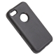 coque iPhone 5C bicolore anti-choc - noir / noir
