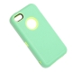 coque iPhone 5C bicolore anti-choc - vert / jaune