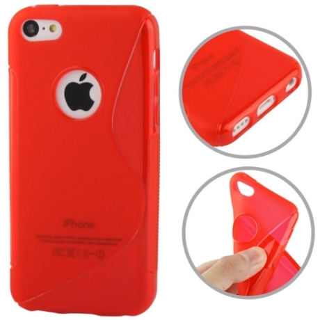 coque iPhone 5C S-Line - rouge