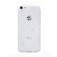 coque iPhone 5C Silicone fine a motif floral - transparente / blanche