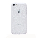 coque iPhone 5C Silicone fine fleur - transparente / blanche