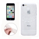 coque iPhone 5C Silicone motif circulaire - transparente / blanche