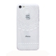 coque iPhone 5C Silicone motif circulaire - transparente / blanche