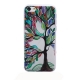 coque iPhone 5C Silicone fine motif arbre - multicolore