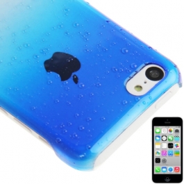 coque iPhone 5C effet goutte d'eau - dégradé bleu