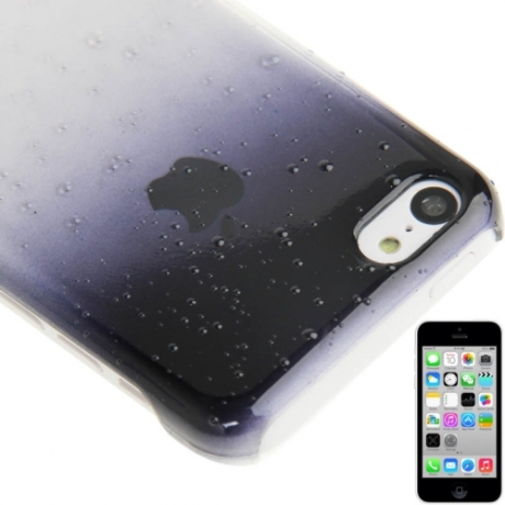 coque iPhone 5C effet goutte d'eau - dégradé noir