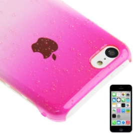 coque iPhone 5C effet goutte d'eau - dégradé rose