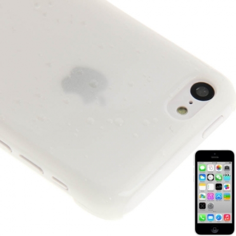 coque iPhone 5C effet goutte d'eau - dégradé blanc