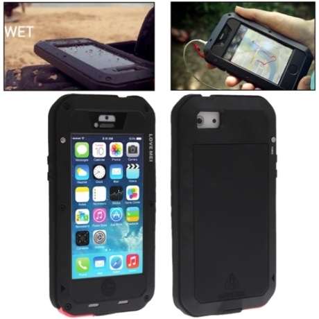 Coque iPhone waterproof anti-choc 5C - Noir