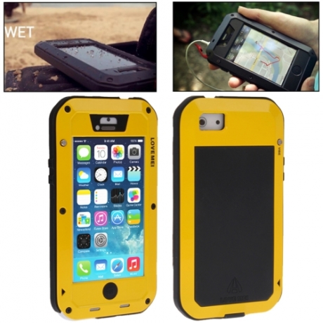 coque iPhone waterproof anti-choc 5C - jaune