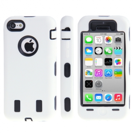 coque iPhone 5C anti dérapante - blanc