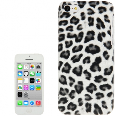 coque iPhone 5C Léopard - gris