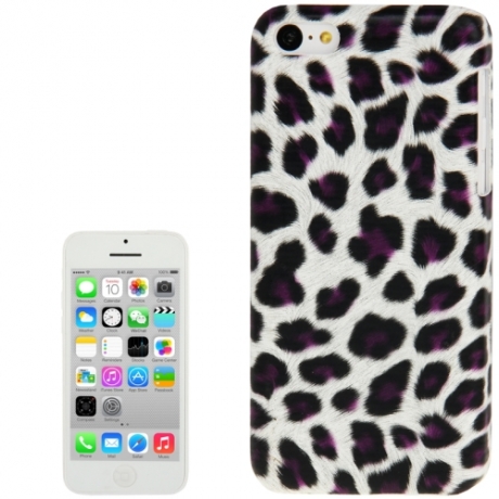 coque iPhone 5C Léopard - violet