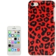 coque iPhone 5C Léopard - rouge