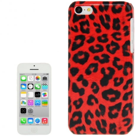 coque iPhone 5C Léopard - rouge