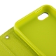 housse iPhone 5C rabat porte-cartes intégré - Vert / Bleu