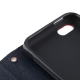 housse iPhone 5C rabat porte-cartes intégré - Rouge / Noir
