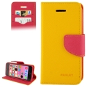 Housse iPhone 5C rabat porte-cartes intégré - Rouge / Orange