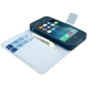 housse iPhone 5C rabat porte-cartes intégré motif indien - bleu