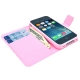 housse iPhone 5C rabat porte-cartes intégré motif "ancre marine" - Rose / Bleu
