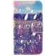 housse iPhone 5C rabat porte-cartes intégré motif "enjoy every moment"