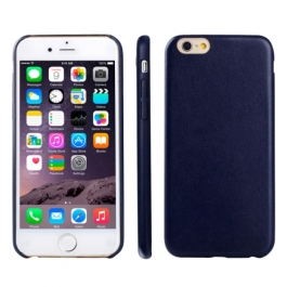 coque iPhone 6 / 6S silicone motif cuir - bleu marine
