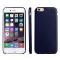 Coque iPhone 6 / 6S silicone motif cuir - bleu marine