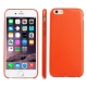 coque iPhone 6 / 6S silicone motif cuir - orange