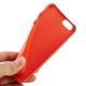 coque iPhone 6 / 6S silicone motif cuir - orange