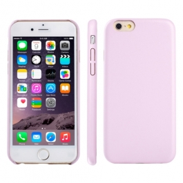 coque iPhone 6 / 6S silicone motif cuir - rose