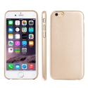 Coque iPhone 6 / 6S silicone motif cuir - or