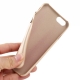 coque iPhone 6 / 6S silicone motif cuir - or