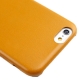 coque iPhone 6 / 6S silicone motif cuir - moutarde
