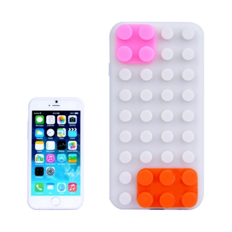 coque iPhone 6 / 6S silicone block - beige