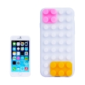 Coque iPhone 6 / 6S silicone block - blanc