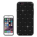 Coque iPhone 6 / 6S silicone matelassé diamant - noir