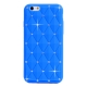 coque iPhone 6 / 6S silicone matelassé diamant - bleu