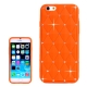 coque iPhone 6 / 6S silicone matelassé diamant - orange