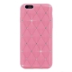 coque iPhone 6 / 6S silicone matelassé diamant - rose