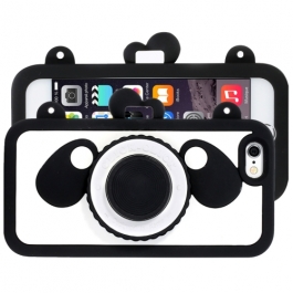 Coque iPhone 6 / 6S silicone 3D camera animal cartoon - Panda