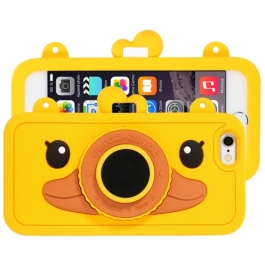 Coque iPhone 6 / 6S silicone 3D camera animal cartoon - canard