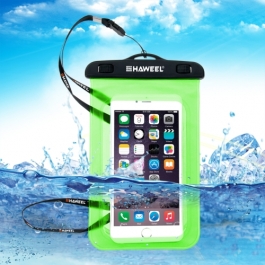 housse waterproof iPhone 6 / 6S HAWEEL transparente - vert
