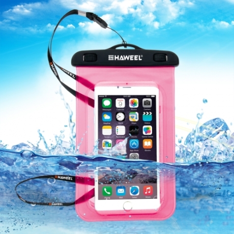 housse waterproof iPhone 6 plus / 6S plus HAWEEL transparente - rose
