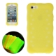 coque iPhone 5 / 5S / SE silicone phosphorescente - jaune
