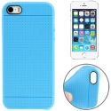 coque iPhone 5 / 5S / SE silicone motif petits points - bleu