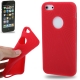 coque iPhone 5 / 5S / SE silicone logo Apple - rouge
