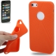 coque iPhone 5 / 5S / SE silicone logo Apple - orange