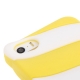 coque iPhone 5 / 5S / SE silicone 3D glace à l’italienne – Blanc / Jaune