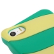 coque iPhone 5 / 5S / SE silicone 3D glace à l’italienne – Vert / Jaune