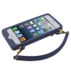 coque iPhone 5 / 5S / SE silicone CLICHE sac a main – bleu marine